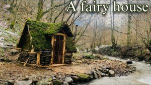 Строю каменный дом у реки зимой. Соорудил джакузи из старой ванны. Бушкрафт