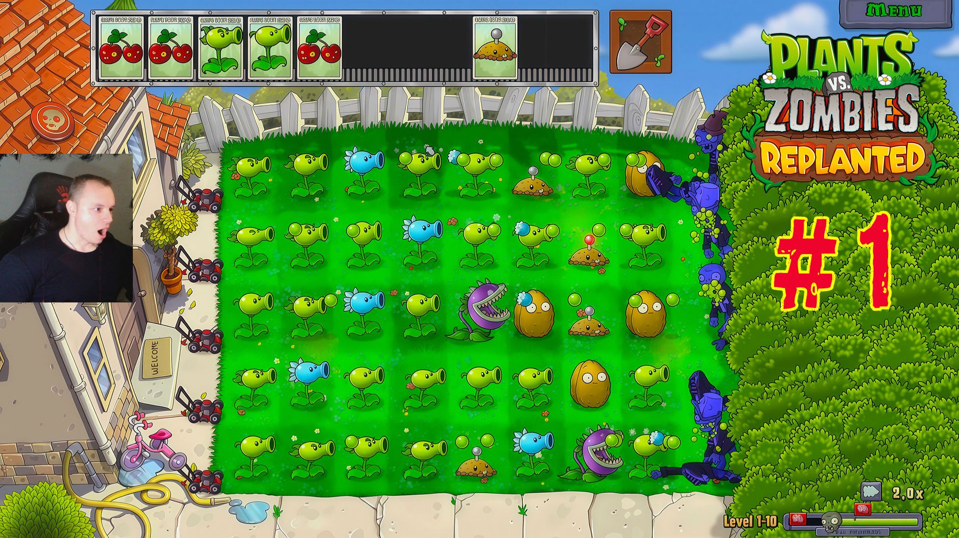 Plants vs Zombies 1 replanted #1 ➤ Глава - День ➤ Прохождение игры Растения против зомби 1 replanted смотреть онлайн