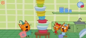 Три Кота Мультфильм Игра Башня на кухне