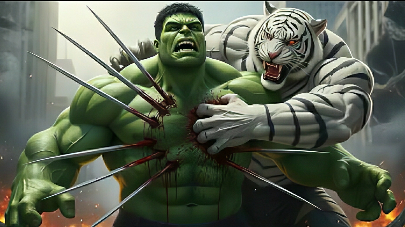Халк против Белого тигра - человека. Противостояние начинается. Кто победит? смотреть онлайн