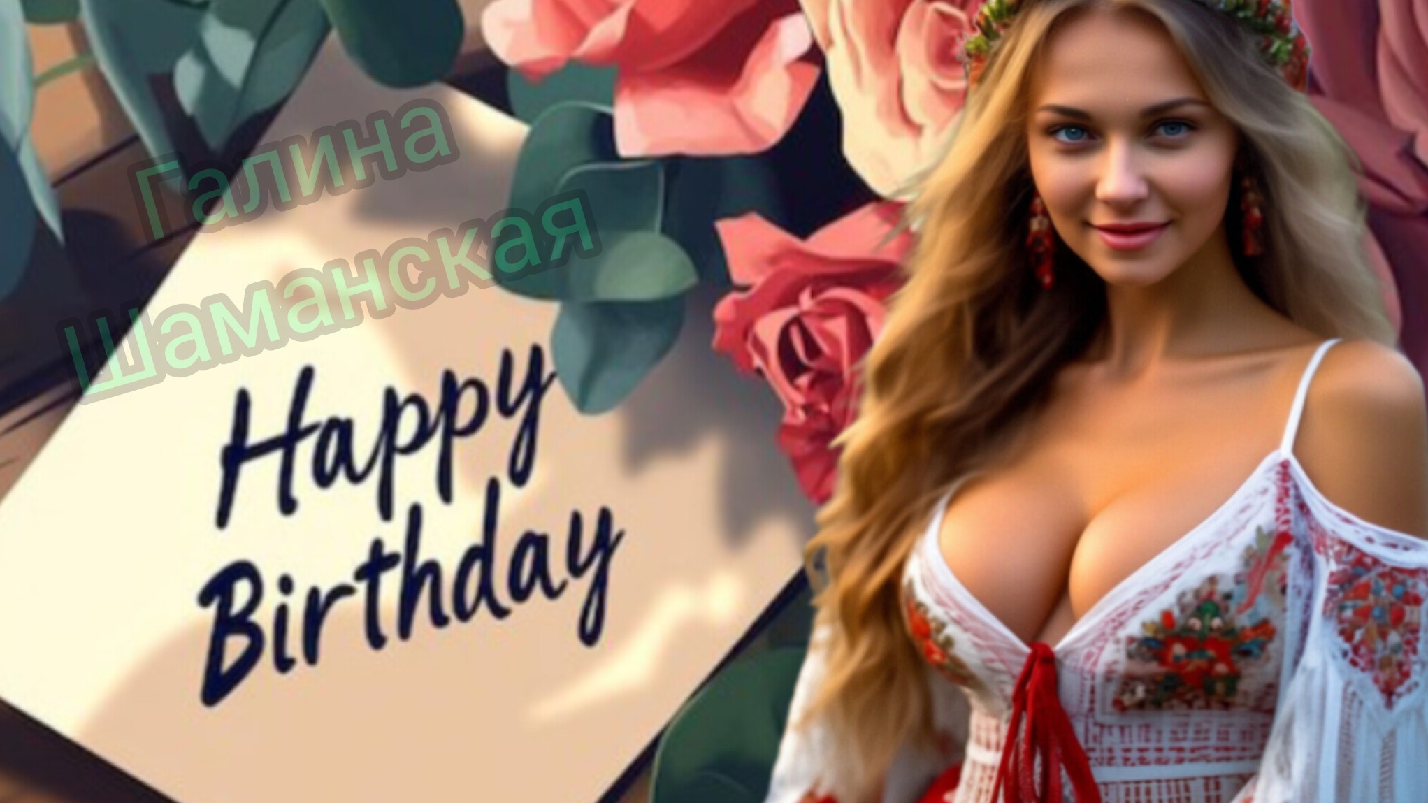 ПОЗДРАВЛЕНИЕ С ДНЁМ РОЖДЕНИЯ для девушки Музыкальная открытка смотреть онлайн