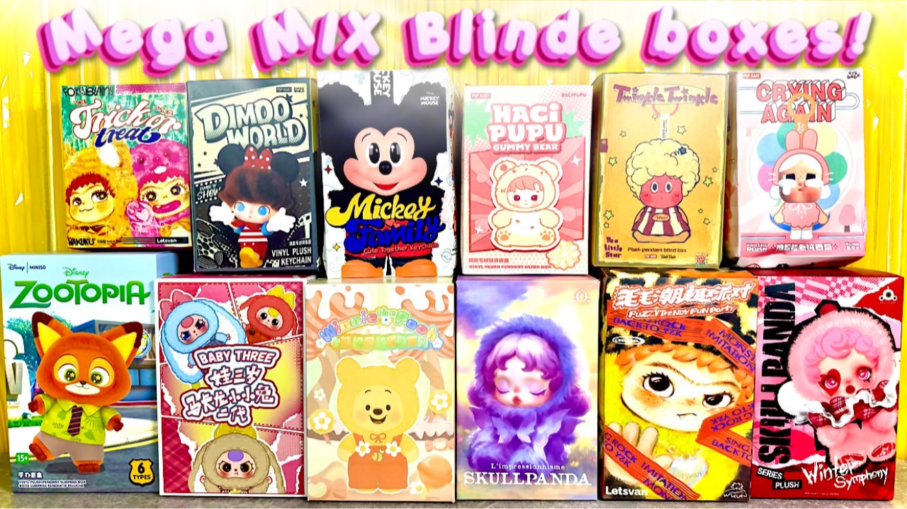 🧡Блайнд Боксы Мега Микс— ОГРОМНАЯ распаковка самых милых сюрпризов✨Куча пушистиков и каваи фигурок смотреть онлайн