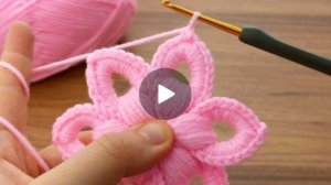 Шикарный цветок крючком #всевжизнисвязано #все_в_жизни_связано #вязаниекрючком