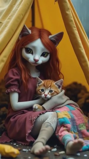 Бедного Кота и его Мать высмеивали за Их Бедность... Но Их Любовь Была Сильнее 💖