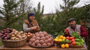 Печём Деревенский Пирог с Мясом и Зеленью... 🌿🔥