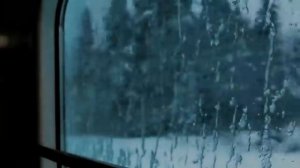 Видео для сна: стук колес под снежный пейзаж 4 часа