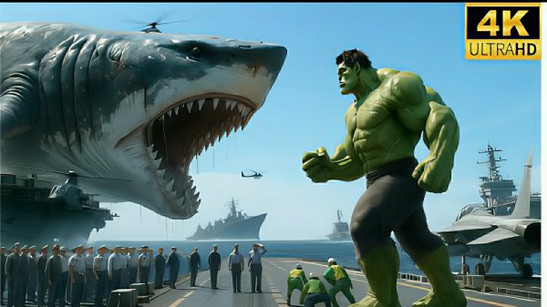 Халк против Мегалодона. Морское сражение. Кто победит?