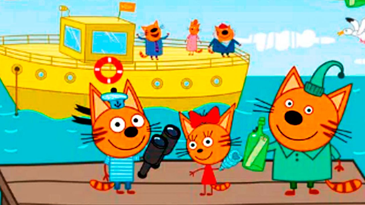 ТРИ КОТА ЗНАКОМСТВО С КИТОМ - ТРИ КОТА МУЛЬТИК ДЛЯ МАЛЫШЕЙ смотреть онлайн