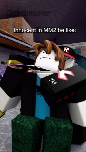 Innocent in MM2 be like: #shorts #short #roblox #funny #robloxmemes