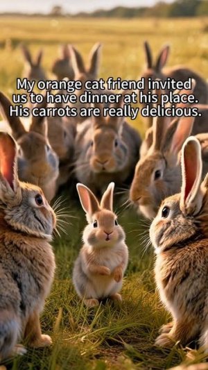 Кот и кролики. #мультик #заработок #нейросеть