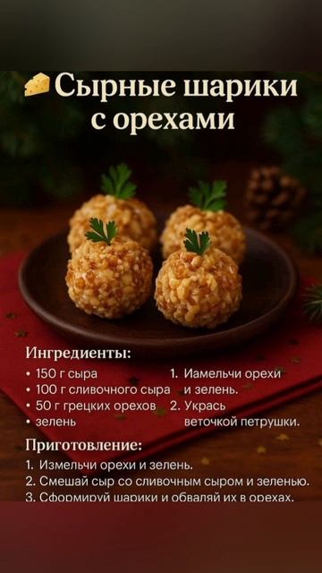 СЫРНЫЕ ШАРИКИ С ОРЕХАМИ