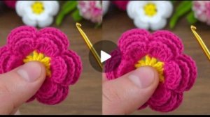Шикарный цветок крючком #всевжизнисвязано #все_в_жизни_связано #вязаниекрючком