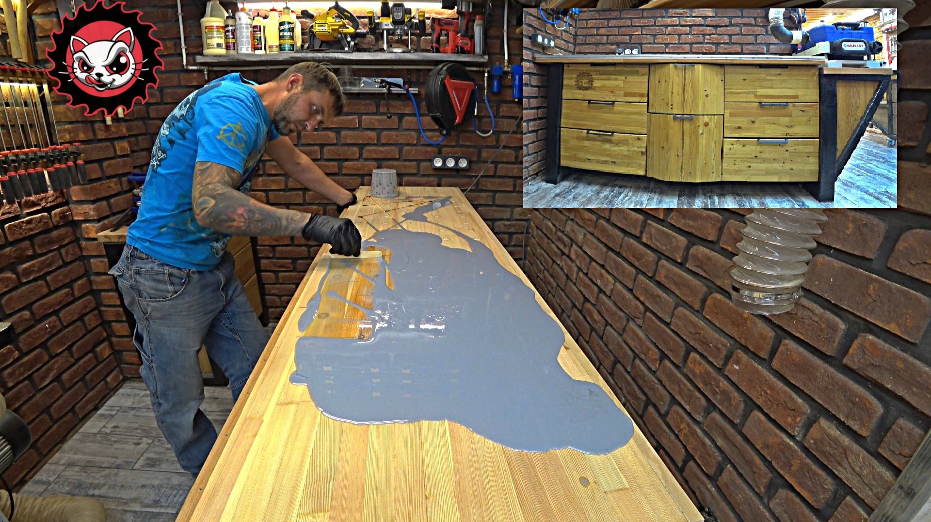 Переустройство мастерской вечный процесс, обновление старого верстака. смотреть онлайн