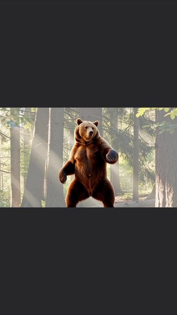 Нейросеть Qwen сгенерировала танцующего медведя смотреть онлайн