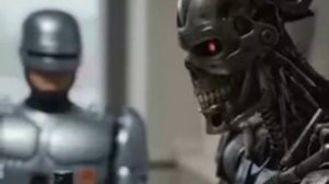 Причина падения робота Aidol на презентации -  застолье с Робокопом и Терминатором