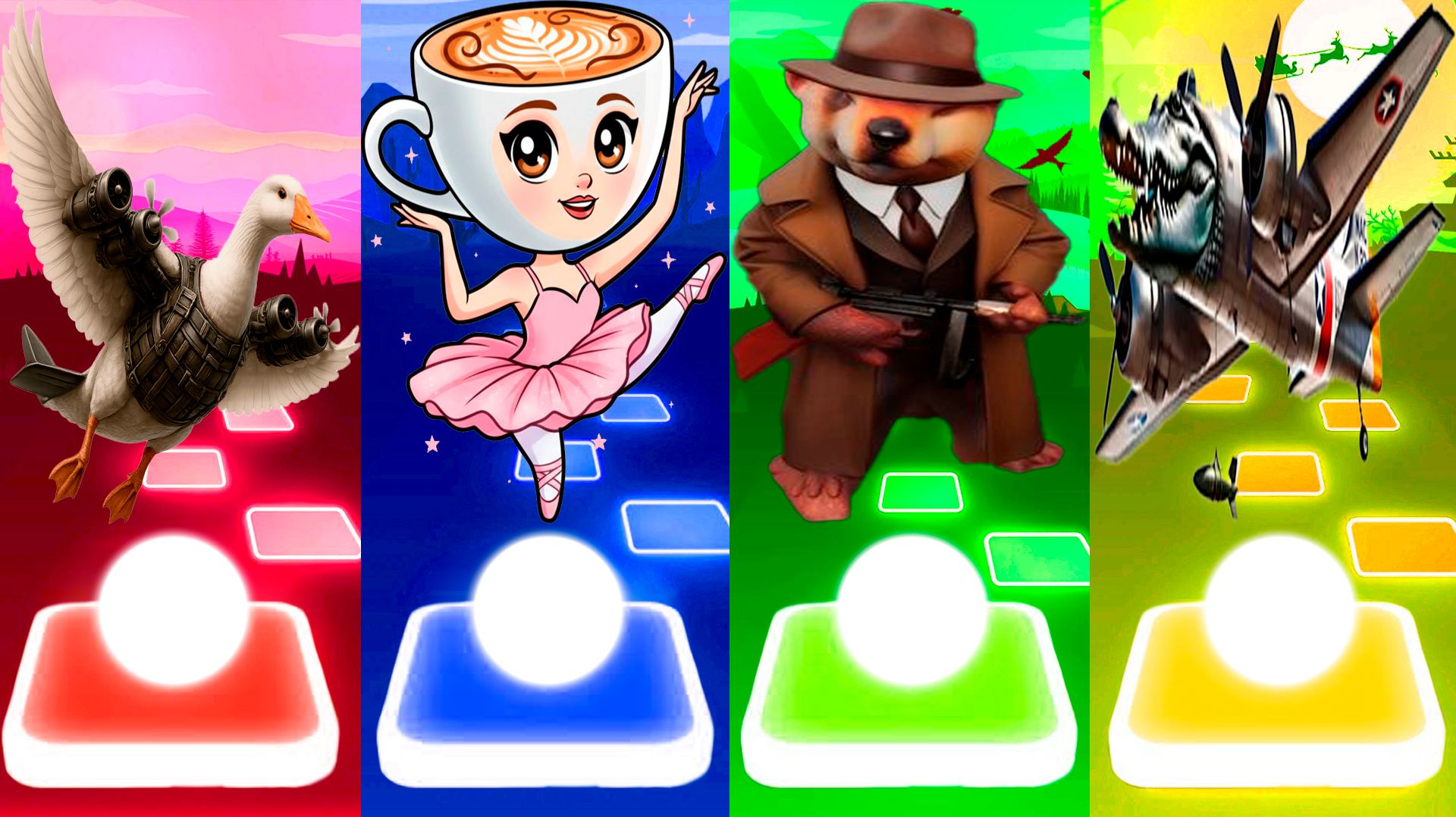 БОМБОМБИНИ ГУСИНИ 🆚 БАЛЕРИНА КАПУЧИНО 🆚 БОБРИТО БАНДИТО 🆚 БОМБАРДИРО КРОКОДИЛО | Tiles Hop №300 смотреть онлайн