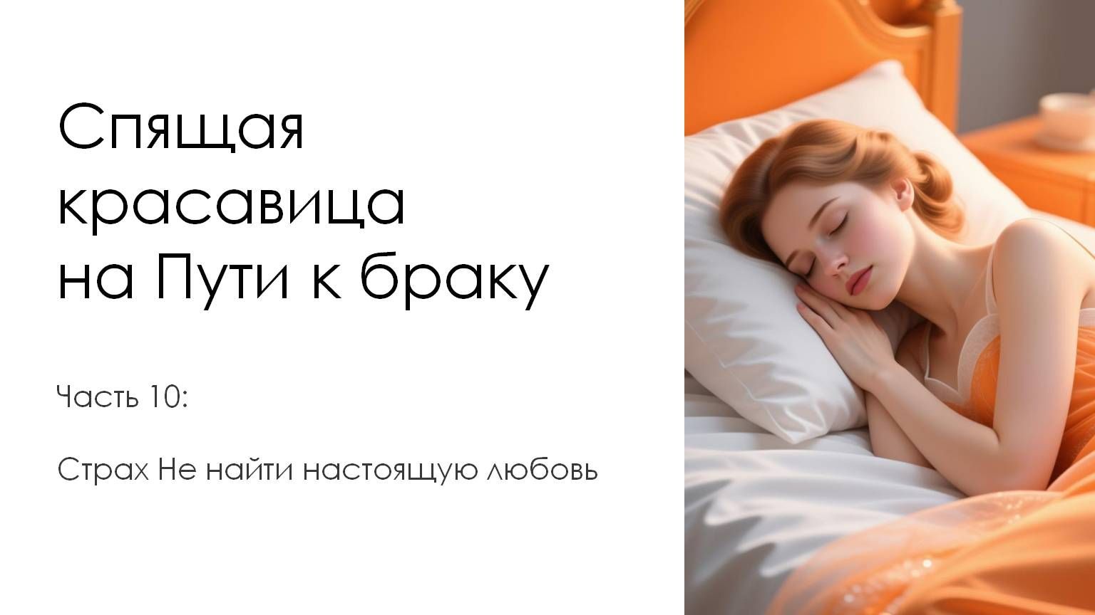 Страх не найти настоящую любовь. Спящая красавица на пути браку. Часть 10