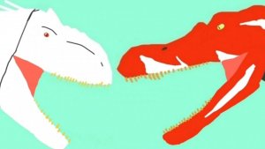 Спинозавр(меловой лагерь 5 сез) vs Индоминус Рекс