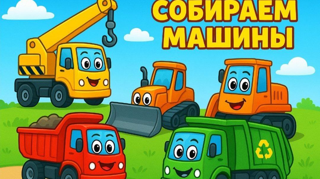 Мультфильм для детей. Игра собираем машинки. смотреть онлайн