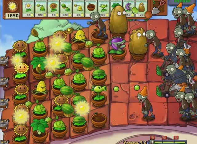 Растения против зомби. Битва на крыше. смотреть онлайн