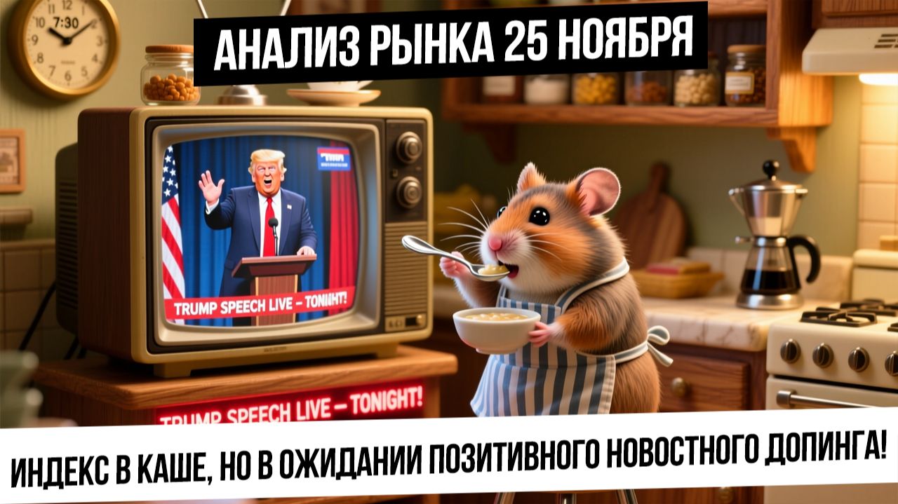 Анализ рынка 25 ноября. Рынок РФ ждет новостного допинга для роста! Металлы и S&P500 растут! смотреть онлайн
