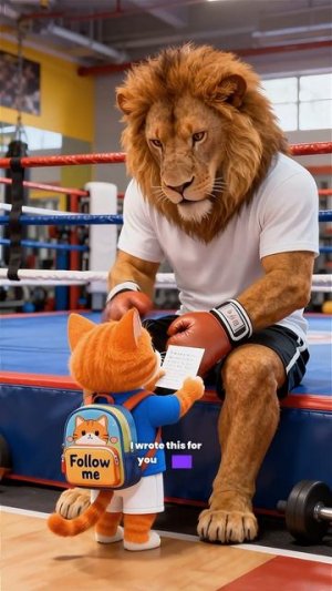 Маленький оранжевый кот превращается в бойца  1 серия