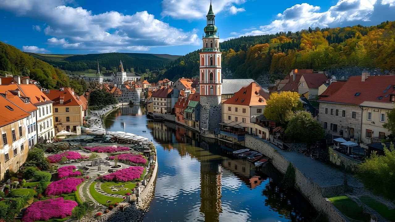 Чески-Крумлов, Чехия - этот средневековый город выглядит слишком идеально, чтобы быть реальным! смотреть онлайн