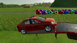 МУЛЬТИК ПРО ПОЛИЦЕЙСКИЕ МАШИНКИ. ЯРКИЙ ЗАНИМАТЕЛЬНЫЙ МУТИК ДЛЯ ДЕТЕЙ. Автовоз везет машинки.