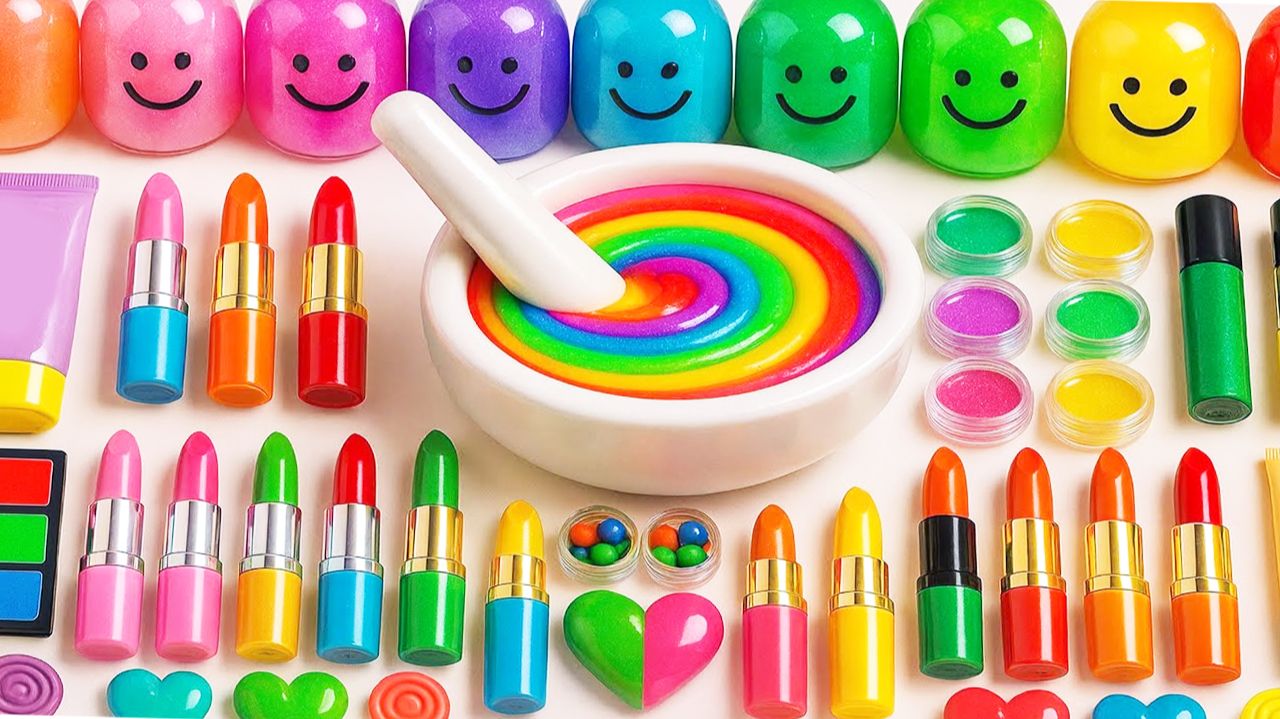 Мультики для детей. Радужная смесь для масляного слайма. Смотреть онлайн мультики малышам смотреть онлайн