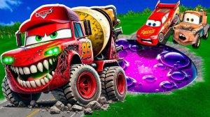 Машинки летают и прыгают! Развивающие мультики Машины помощники. Мультфильмы про машинки