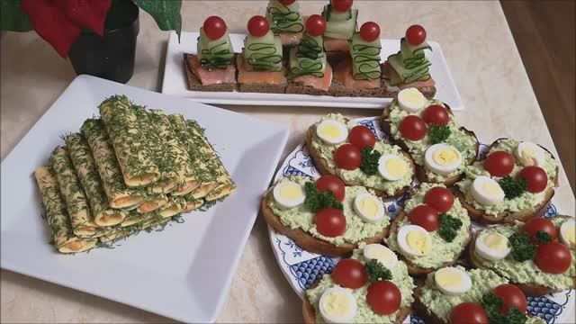 Три ВКУСНЫЕ Закуски на НОВЫЙ ГОД. Закуски на Праздничный стол.Закуски на праздник смотреть онлайн