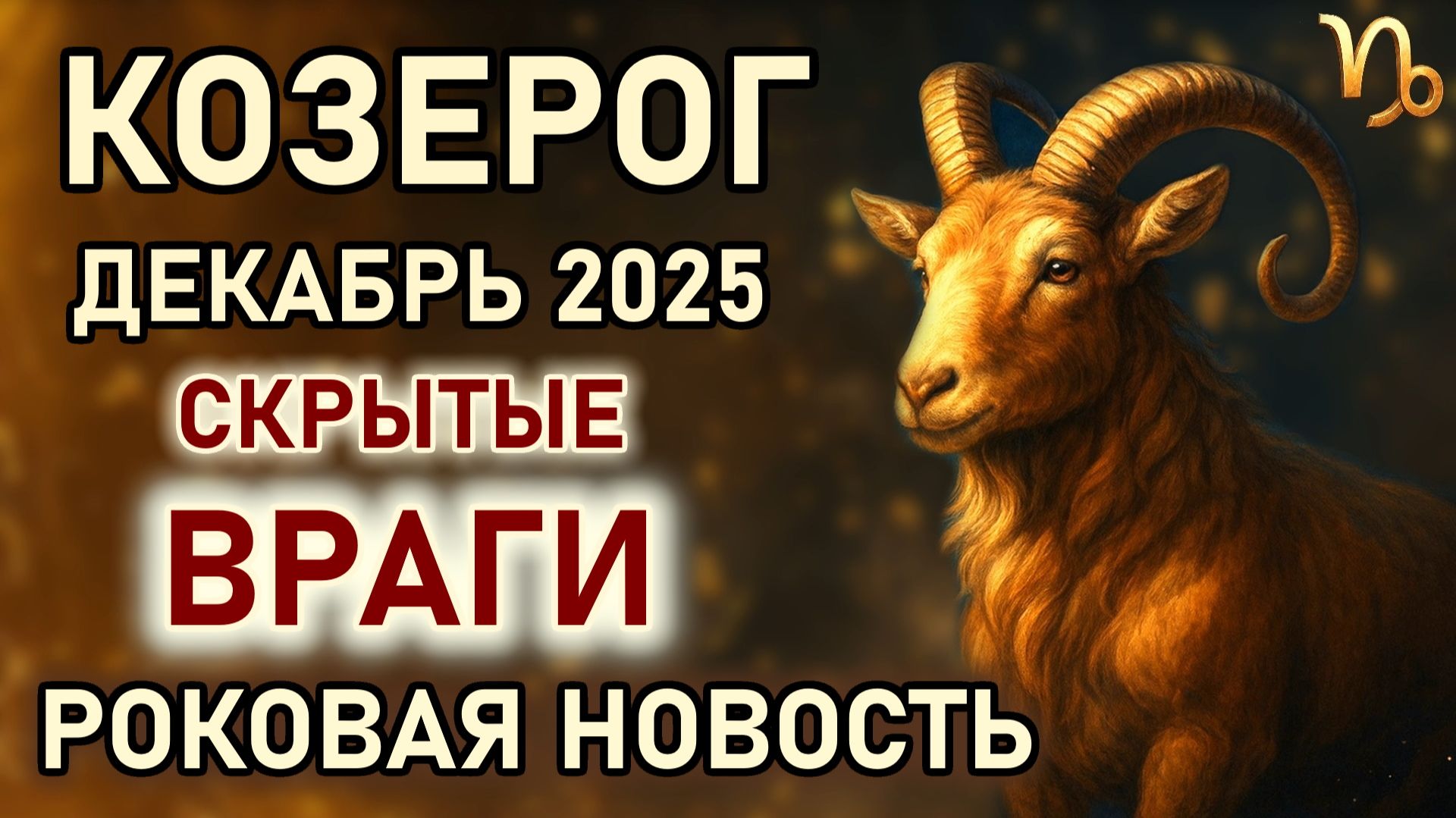 Козерог. Декабрь судьбоносный месяц. Скрытые враги начнут действовать. Гороскоп декабрь 2025 Козерог смотреть онлайн