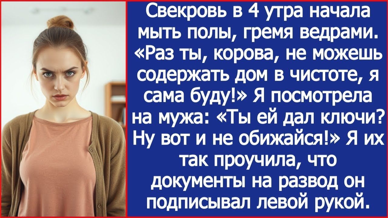 Это ты своей матери дал ключи? Ну вот и не обижайся! Документы на развод он подписывал левой рукой. смотреть онлайн