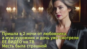 Пришла в 2 ночи от любовника, а муж-художник и дочь уже смотрели ЕЕ ВИДЕО на ТВ. Месть была страшной