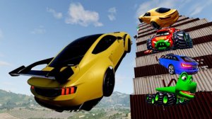 СПУСК С ГОРКИ автомобилей с высокой рампой – BeamNG Drive