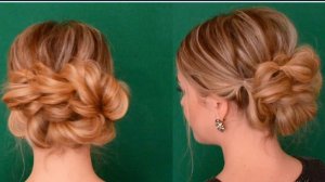 Очень легкая прическа, которую ты сможешь повторить! Прическа на новый год, на выпускной.