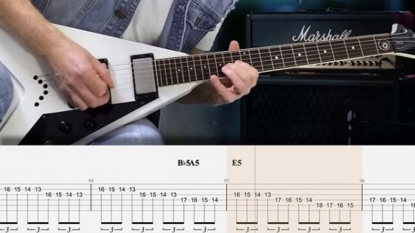 Megadeth - Sweating Bullets Cover (Табулатура) Guitar Tutorial TABS