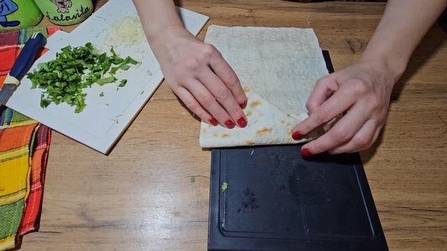 Конверты с сыром и зеленью