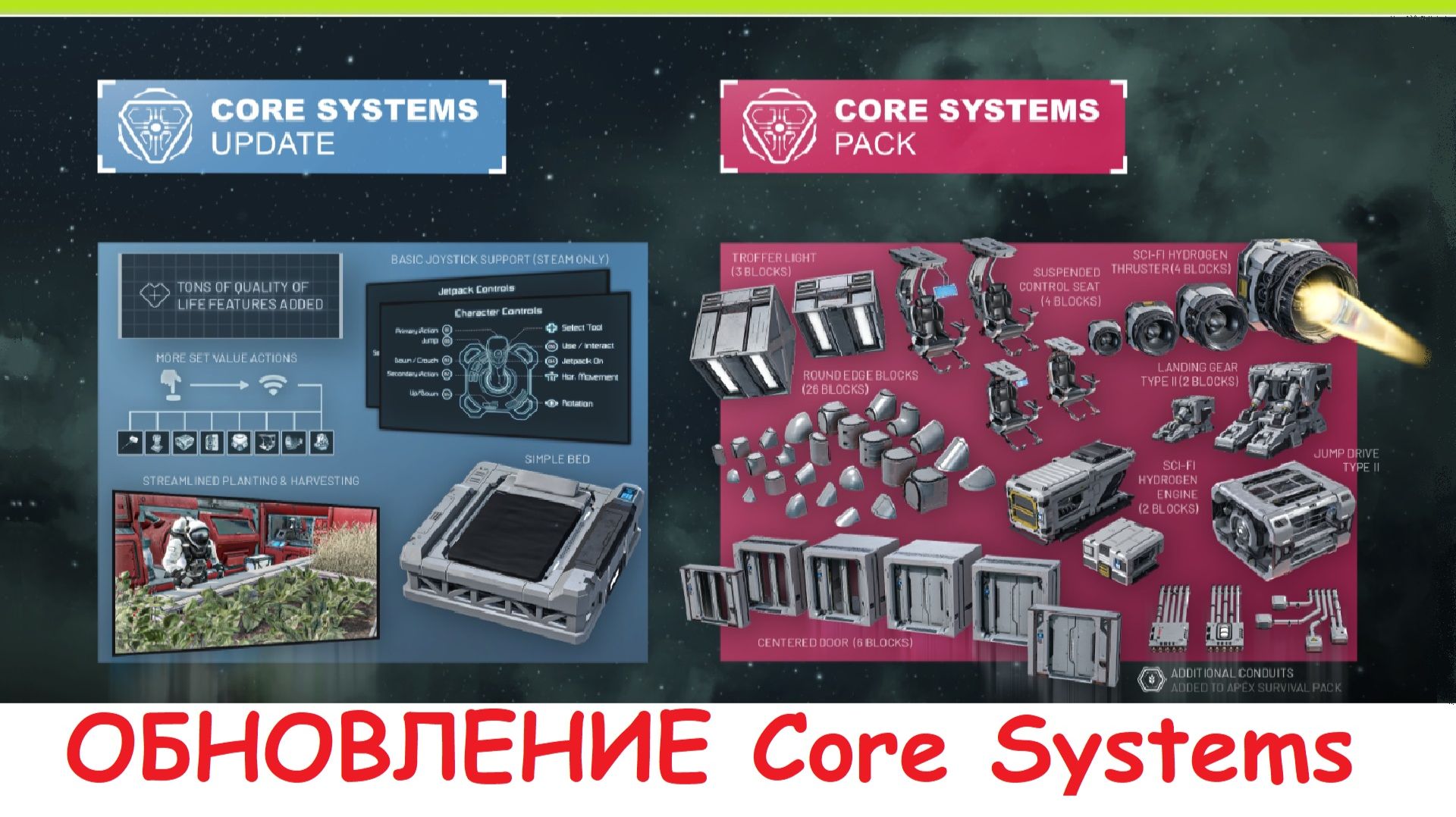 Space Engineers - Core Systems НОВОЕ Обновление 2025! Что за блоки? Обзор дополнения Update 1.208 смотреть онлайн