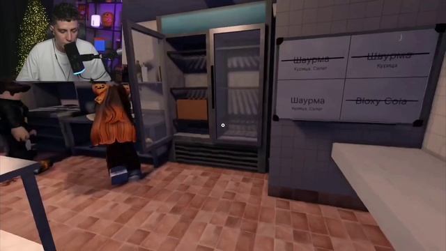 Глент играет в Дорожную шаварму в роблоксе , Хоррор с подписчиками