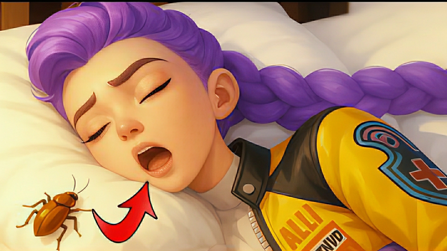 Руми охотница проглатывает таракана во сне. Странная ночь Руми смотреть онлайн