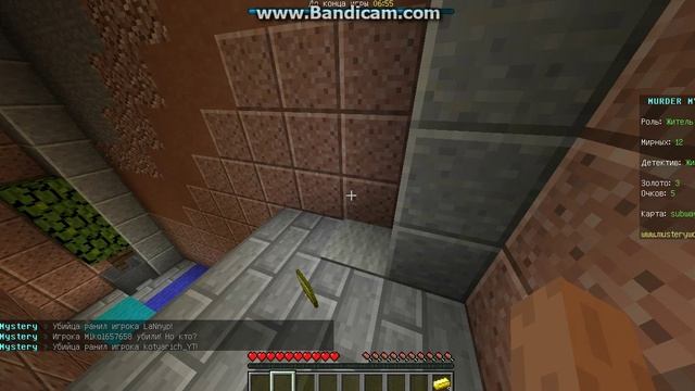 Играю в мардер мистери в майнкрафте на сервере musteryworld