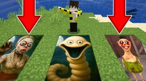 ВЫБЕРИ ПРАВИЛЬНУЮ ЯМУ ГОЛОДНЫЙ ЧЕРВЬ СТРАШНАЯ СОСЕДКА ХАМУД ХАБИБИ ЕХЕ В МАЙНКРАФТ SCP