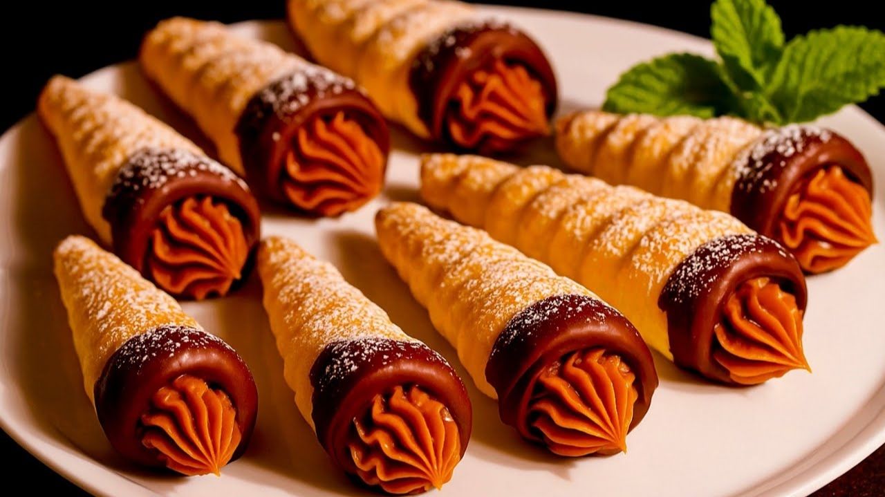 Те самые слоеные трубочки. Проще простого - вкуснее не бывает! Трубочки с кремом из детства. смотреть онлайн