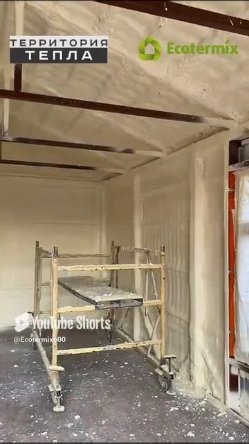 Утепление гаража пенополиуретаном (ППУ). смотреть онлайн
