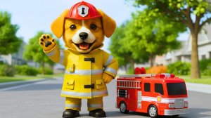 Мультики для детей, собачка мечтает стать пожарным, мультфильм/мультик