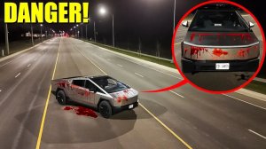 ЕСЛИ ВЫ УВИДИТЕ КРОВЬ НА CYBERTRUCK, ЗОВИТЕ НА ПОМОЩЬ! (это очень ОПАСНО)