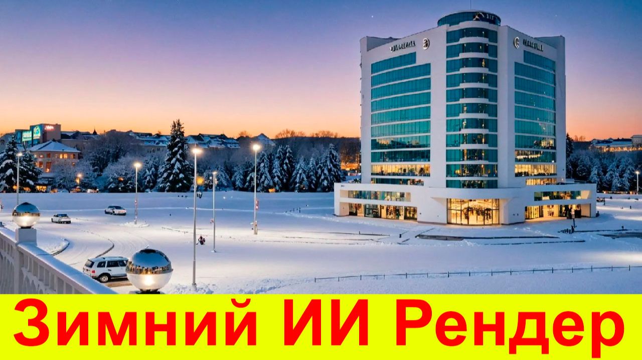 6 ВАРИАНТОВ РЕНДЕРА ОФИСНОГО ЗДАНИЯ В НОЧНОМ И ЗИМНЕМ СТИЛЕ смотреть онлайн