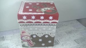 Зимняя сказка  .Картонная шкатулка с двумя ящиками для уюта .