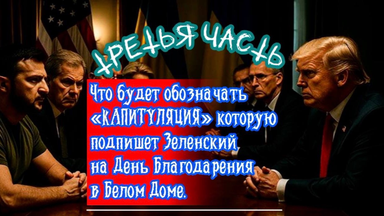 Что будет обозначать "КАПИТУЛЯЦИЯ" которую подпишет Зеленский на День Благодарения. Часть 3. смотреть онлайн